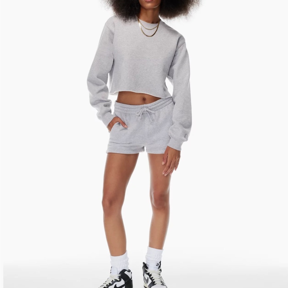 Aritzia TNA Cozy Fleece Perfect Cropped Sweatshirt